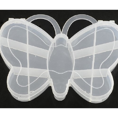 Boite vide plastique forme papillon 14*10cm