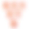 Lot 6 boutons bois : rond motif fleur 30mm (42)