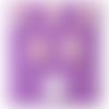 Lot 6 boutons bois : rond motif fleur 15mm (112)