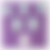 Lot 6 boutons bois : rond motif rayure 15mm (01)
