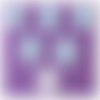 Lot 6 boutons bois : rond motif rayure 15mm (03)