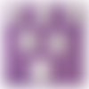 Lot 6 boutons bois : rond motif rayure 15mm (12)