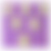 Lot 6 boutons bois : rond motif  ballon 15mm (03)