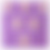 Lot 6 boutons bois : rond motif  ballon 15mm (04)