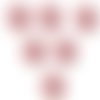 Lot 6 boutons bois : rond motif chat 15mm (08)