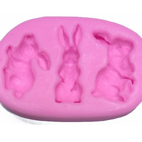 Moule silicone rose 8*5cm : lapin (01)