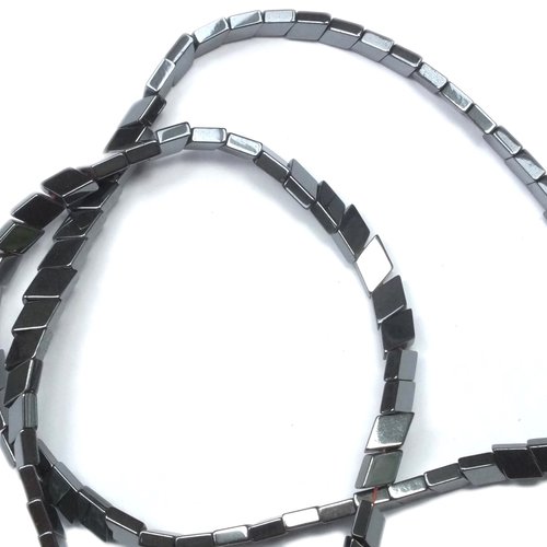 Perles hematites : 95 losanges 7*4mm (21)