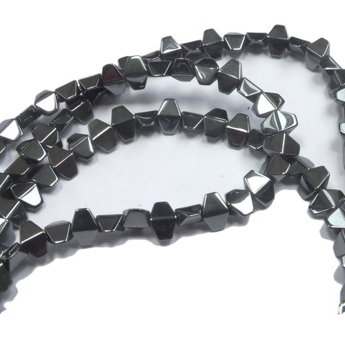 Perles hematites : 100 octogonales 5mm (25)
