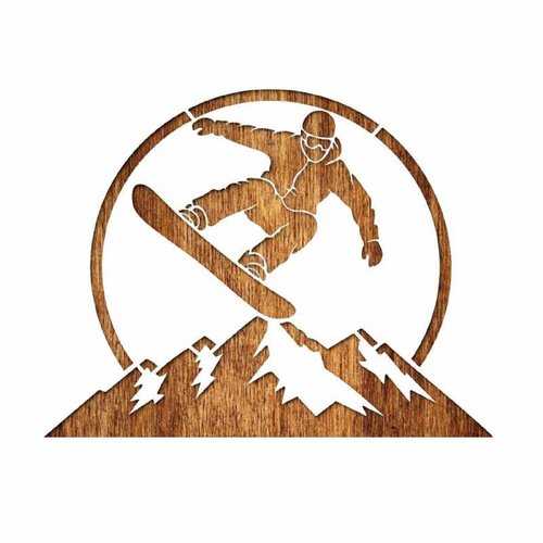 Pochoir plastique mylar 29.7*21 cm snowboarder (02)