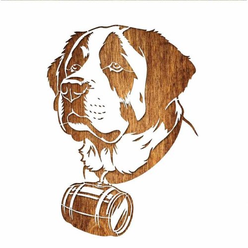 Pochoir plastique mylar 29.7*21cm  chien st bernard
