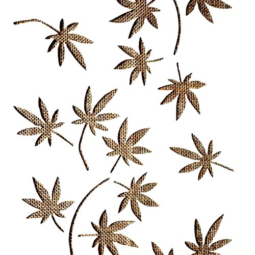 Pochoir plastique 30*21cm : feuilles (36)