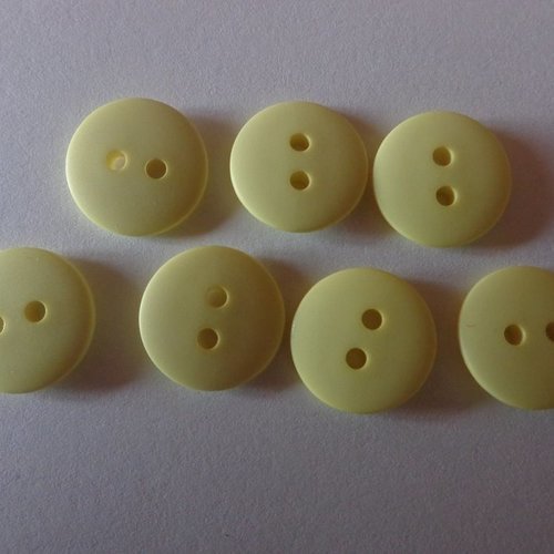 Boutons 2 trous jaune pale