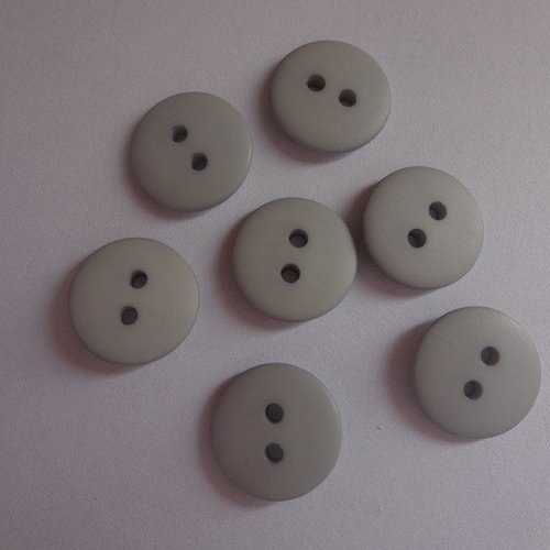Boutons 2 trous gris clair