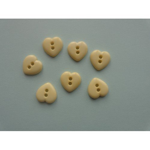 Boutons 2 trous forme coeur