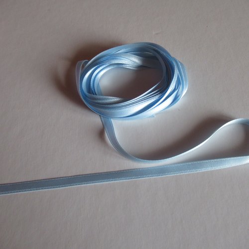 Ruban satin 6 mm bleu ciel
