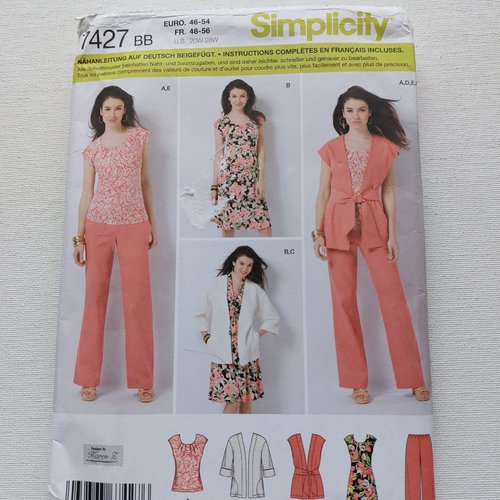 Patron de couture femme simplicity réf. 7427 bb