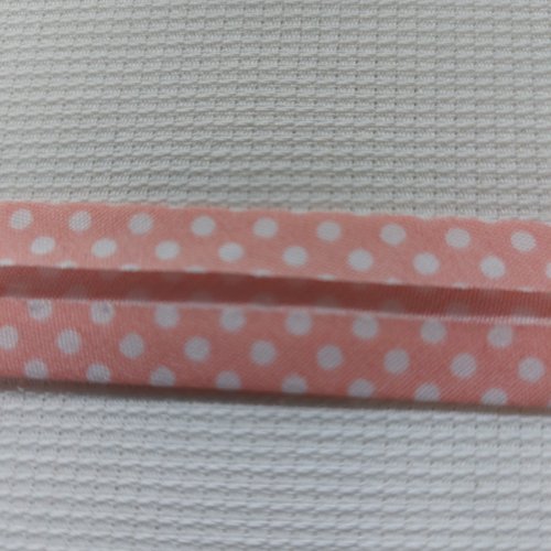 Biais  rose à pois blanc vendu en 1 lot  2,85 m