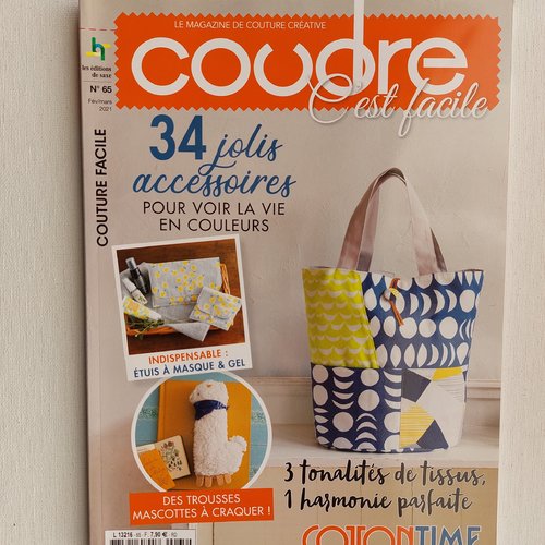 Magasine de couture  coudre c'est facile hors série n°65