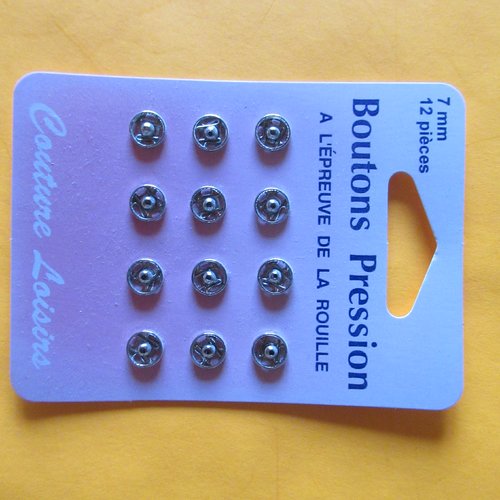 Boutons pression 7 mm