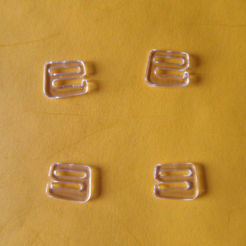 Crochet ouvert transparent 9 mm pour soutien gorge