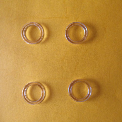 Anneaux transparent  10 mm pour lingerie