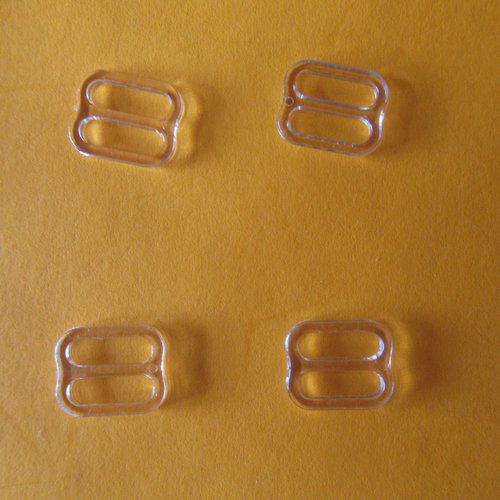 Barrette fermer  transparente petit modèle 10 mm
