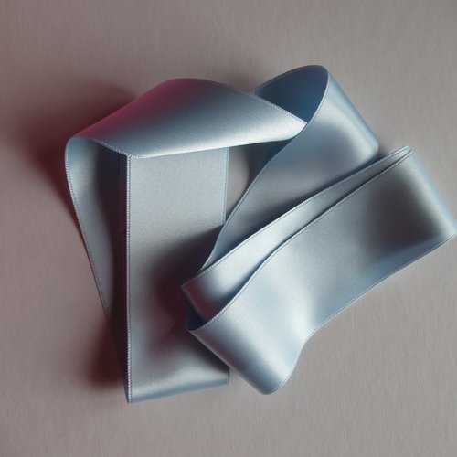 Ruban de satin  bleu ciel 35 mm