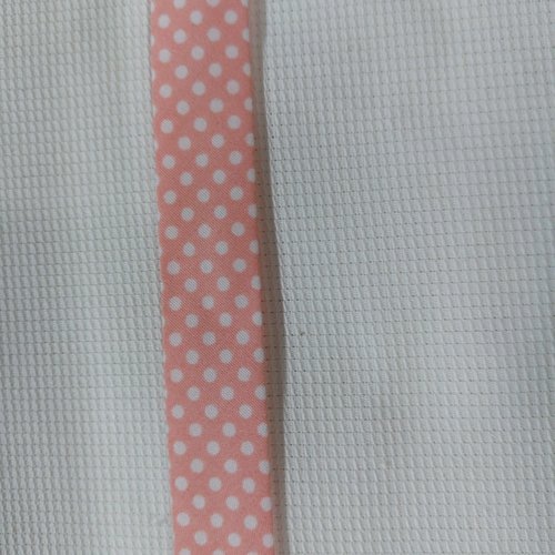 Biais vichy rose et blanc  vendu en 1 lot  de  2,30 m