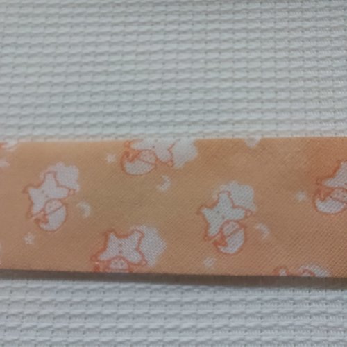 Biais bébé 2 cm lutins  vendu en 1 lot  de 7,42 m
