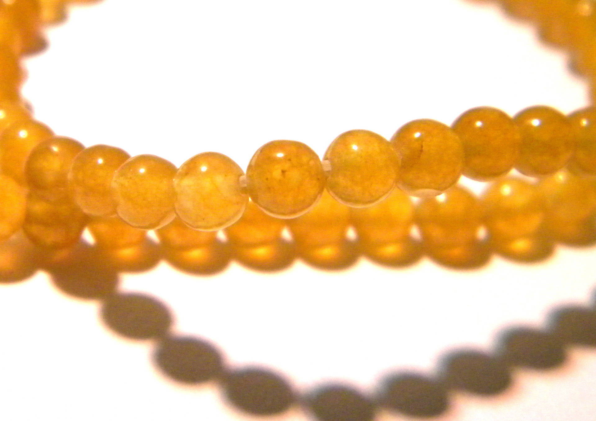 20 perles de verre 4mm jaune
