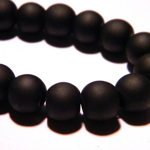 50 perles givré 8mm ROSE