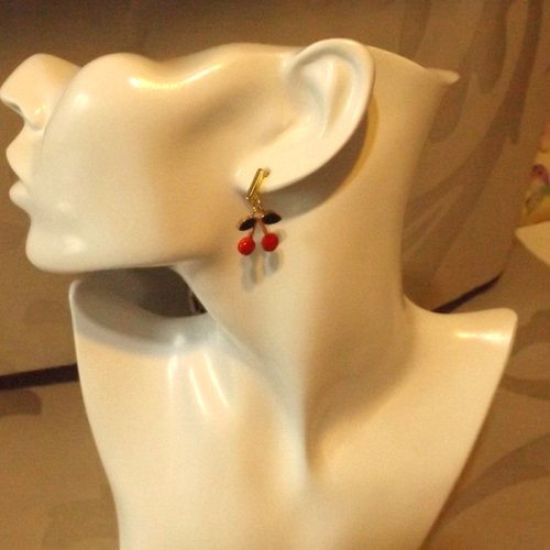 Boucles d'oreilles "cerises"