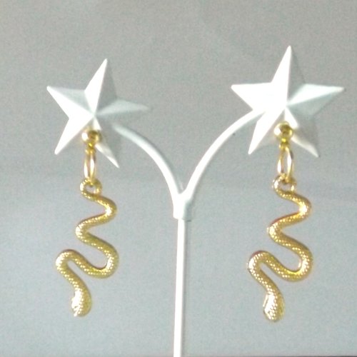 Boucles d'oreilles pendentifs serpents