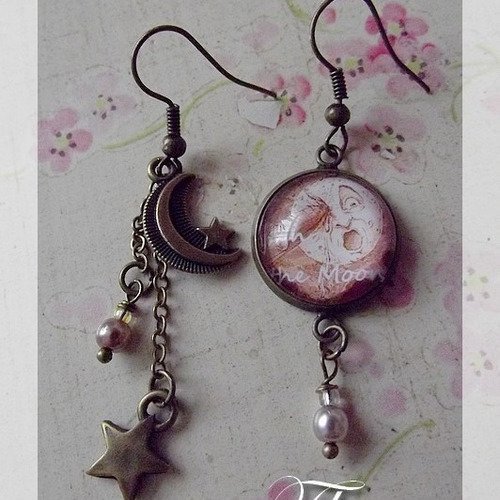 Boucles d'oreille "in the moon"