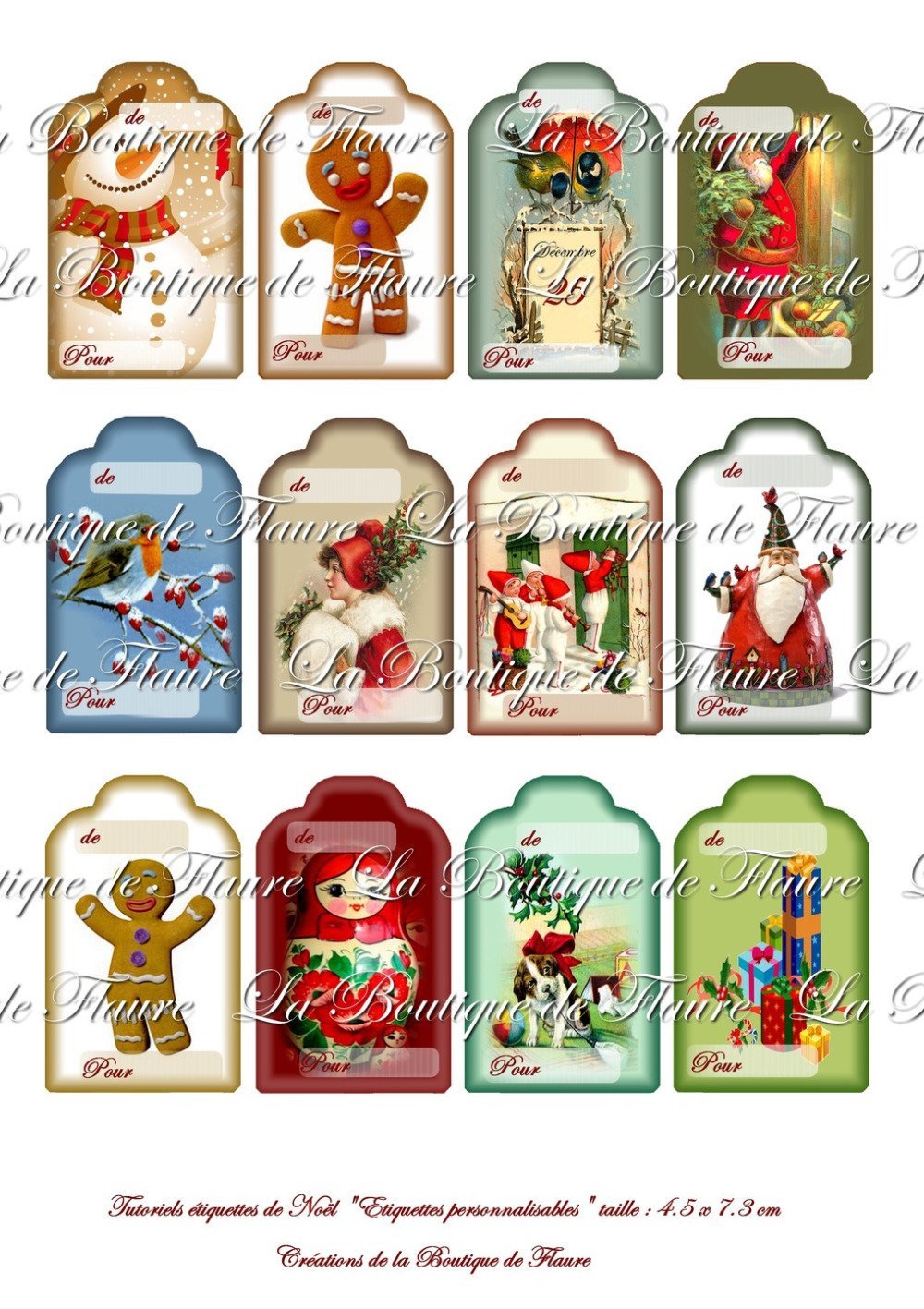 Étiquettes de Noël pour paquets cadeaux : les étiquettes personnalisées