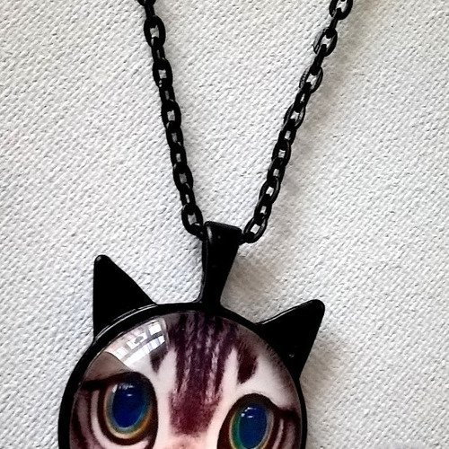 Collier pendentif "chat i"