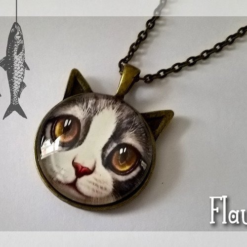 Collier pendentif "chat 3"