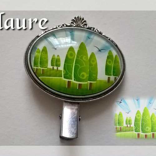 Broche pince "forêt"