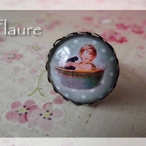 Bague "c'est l'heure du bain"