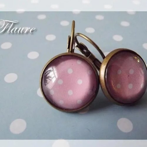 Boucles d'oreille "la valse des pois"