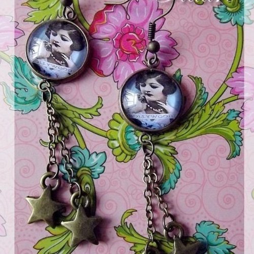 Boucles d'oreille "hollywood star"