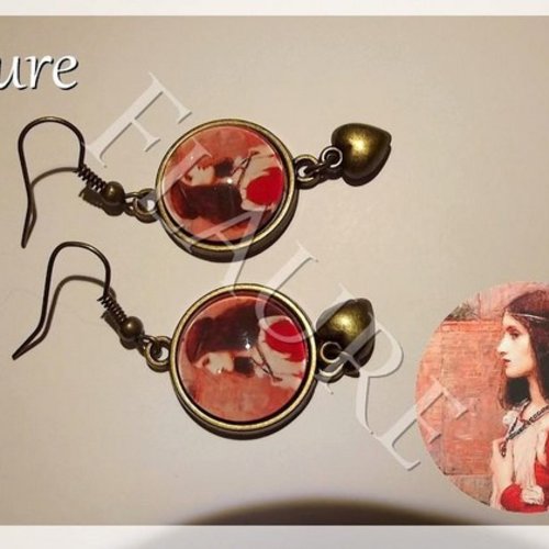 Boucles d'oreille cabochons "juliette"