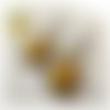 Boucles d'oreille gouttes cabochons "chouette"
