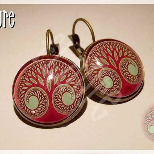 Boucles d'oreille dormeuses "arbre celte"