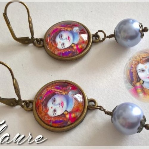 Boucles d'oreille "vishnou''
