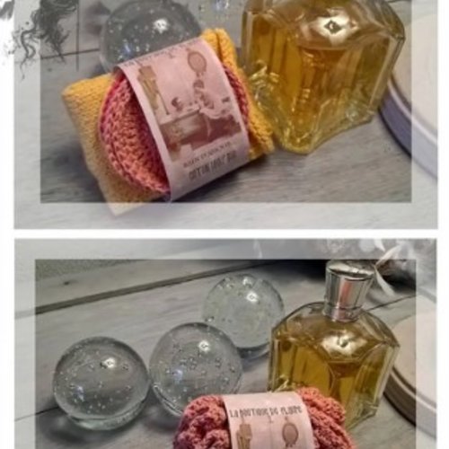 Eponge de bain, ronds démaquillants et lingette en coton bio