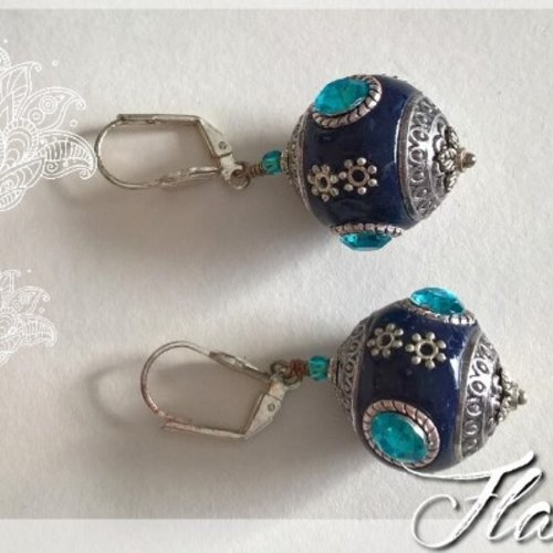 Boucles d'oreille "perles des indes"