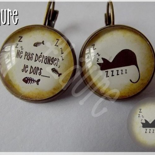 Boucles d'oreille dormeuses "je dors"