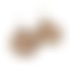Boucle d'oreille petite creole taupe blanc cassé rond sequin bronze bohème chic boho géométrie ethnique moderne email 