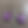 Boucles d'oreilles fleur variation de violet 